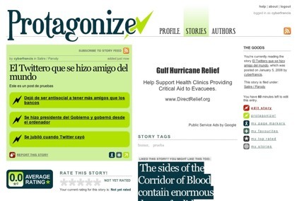 Protagonize, creación de historias de forma colaborativa