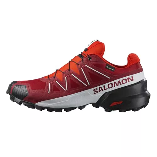 Salomon Men's Speedcross Gore-Tex Red Dahlia / White / Black 42 2/3 8.5
