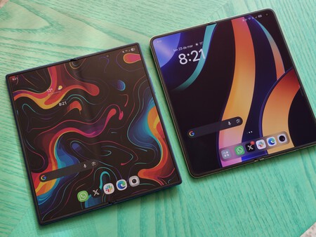 Oppo Find N6 Celular Plegable Sin Arruga Pantalla Samsung Galaxy Z Fold 7 Comparacion Comparativa Pantallas