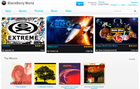 BlackBerry World se actualiza y ya incluye música, cine y series... pero sólo para ciertos países