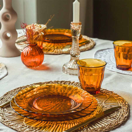 Vaso Picardie Ambar Cristal Dura