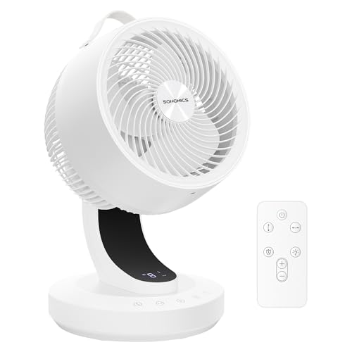 SONGMICS Ventilador de Mesa Silencioso 20 dB