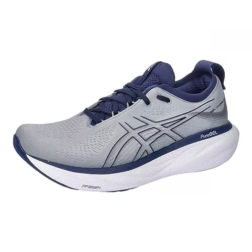 ASICS Gel-Nimbus 25, Zapatos para correr Hombre, Sheet Rock/Indigo Blue, 40.5 EU