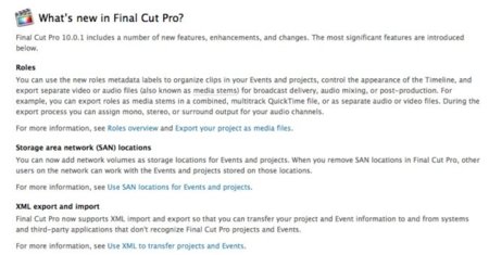 Final Cut Pro X 10.0.1, primera actualización que añade soporte XML entre otras mejoras