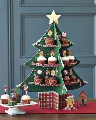 Árbol de Navidad para cupcakes
