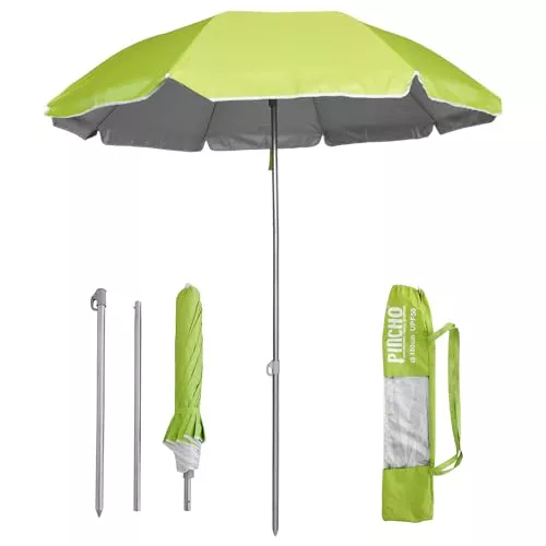Pincho Sombrilla Mochila Plegable 180CM Ideal para Moto y Bicicleta.Protección solar UPF50+ (bloquea 99% de rayos UV), Muy ligera.1,5 kg, Medida de la sombrilla dentro de la funda 72cm.