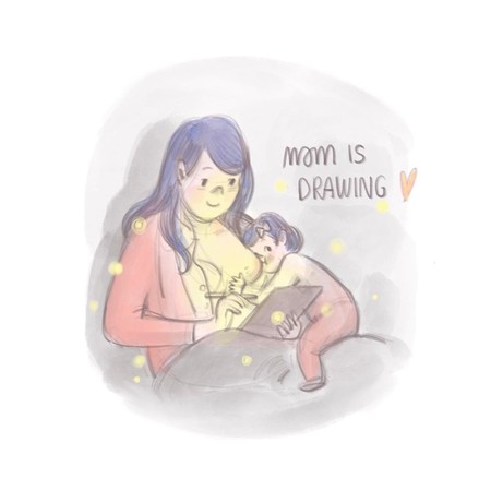 Una madre comparte su experiencia con la lactancia materna a través de preciosas ilustraciones