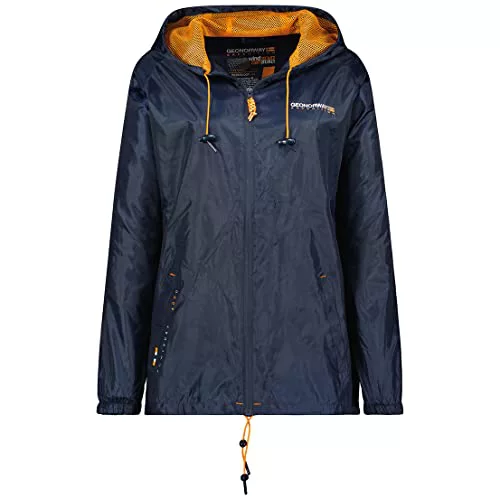Geographical Norway Boat Lady - Chaqueta cortavientos para mujer - Chaqueta de manga larga para mujer - Chaqueta táctica (Azul_marino S Talla 1)