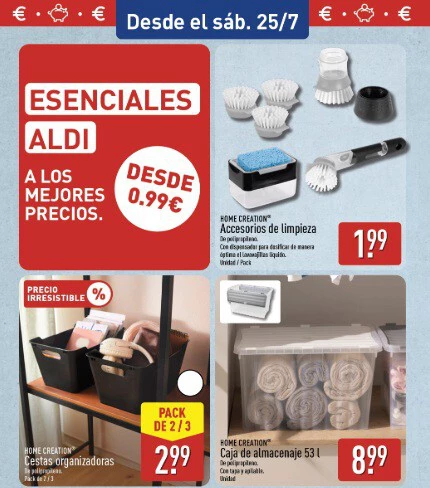 Caja De Almacenaje Folleto Aldi