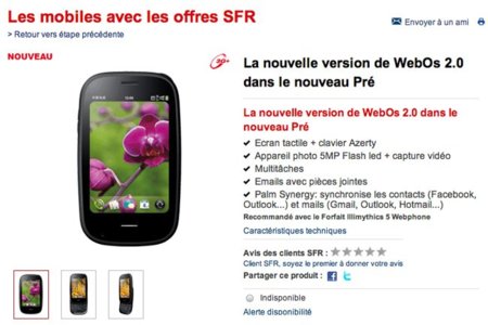 Palm Pre 2, posible precio y otros detalles