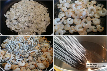 receta espaguetis negros paso a paso