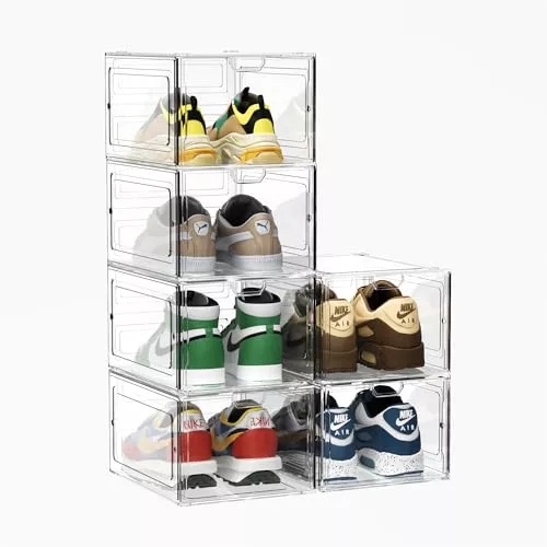 jphoiy box Cajas de Zapatos,6 Cajas Apilables
