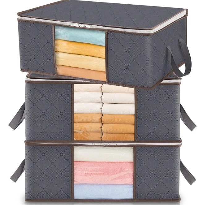 Lifewit 3 Cajas Almacenaje Ropa Plegable con Asa Reforzada