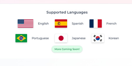 Idiomas Disponibles