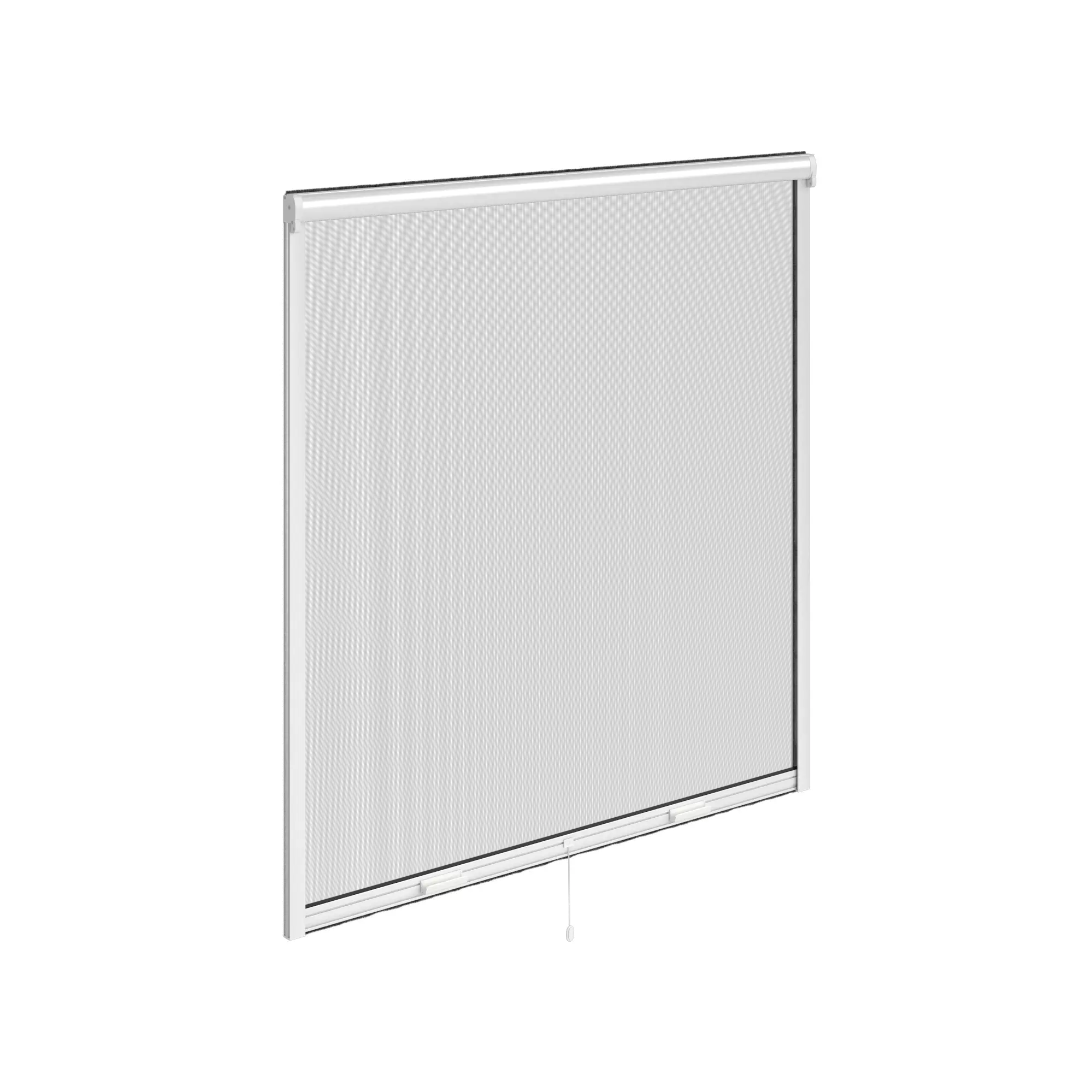 Mosquitera enrollable vertical 120x120cm aluminio recortable blanco para ventana tela fibra de vidrio negra Isoxa
