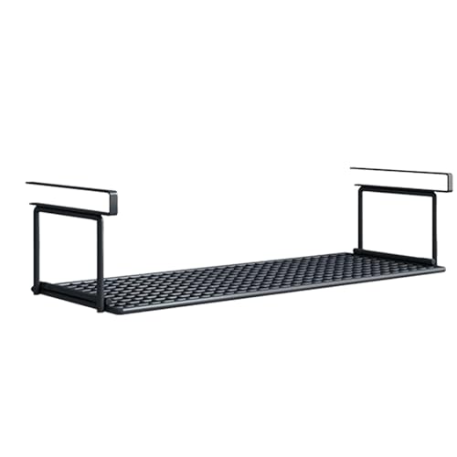 Zapatero Extensible Multiusos - Estante Retráctil de Metal para Entrada con Cesta Colgante Que Ahorra Espacio (Negro 52cm)