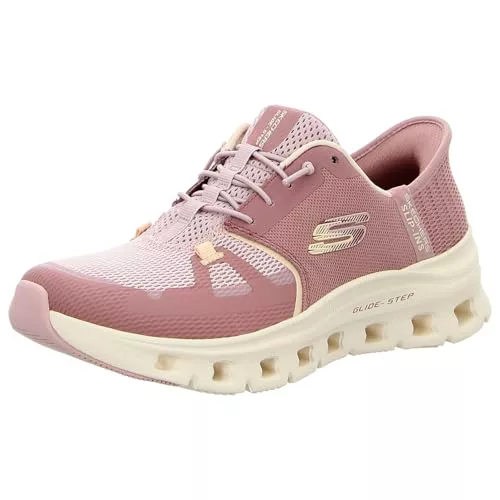 Skechers Mujer Glide-Step Pro Slip-In ENTRENADOR, Dark Mauve Mesh/Light Mauve Trim, 37.5 EU