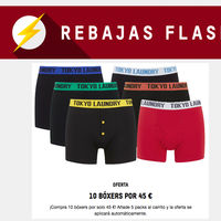 Rebajas Flash en Zavvi: pack de 10 bóxers Head, Tokyo Laundry, Crosshatch o  Brave Soul por sólo 45 euros