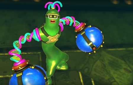 Verde por fuera, blando por dentro: así es Helix, el nuevo y alocado luchador de ARMS