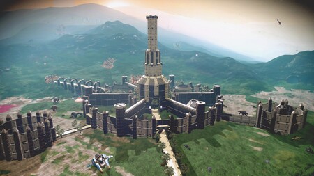 Un astronauta intergaláctico ha recreado la Ciudad Imperial de The Elder Scrolls IV: Oblivion en un planeta de No Man's Sky