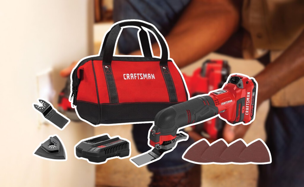 Amazon remata este kit de multiherramienta oscilante inalámbrica CRAFTSMAN con casi 50% de descuento: para cortar, lijar y pulir