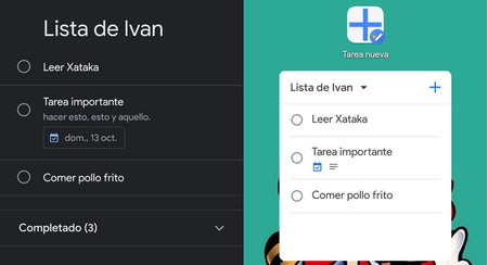 Tareas de Google añade el modo oscuro y dos widgets en su última actualización