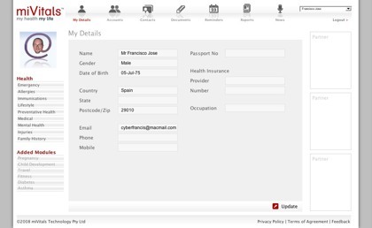 miVitals, almacenando nuestra información médica