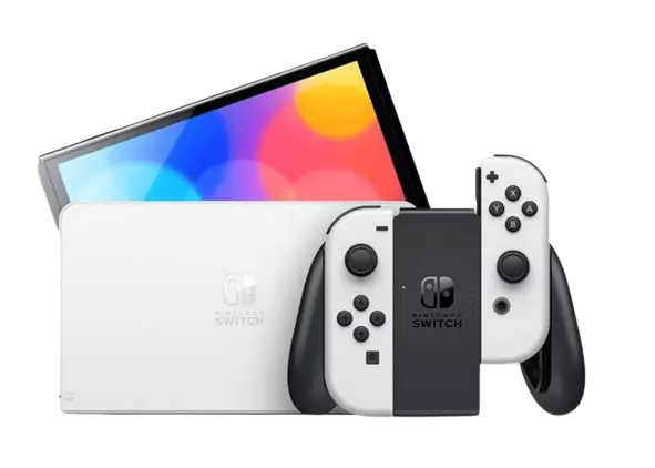 Consola - Nintendo Switch OLED, 7", Joy-Con, 64 GB, Blanco + Animal Crossing: New Horizons