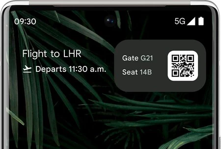 Android 12 の QR コードを備えた新しいウィジェット。