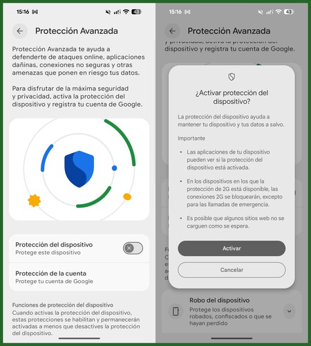 Android 16 Proteccion Avanzada