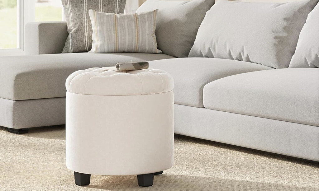 Este puf es ideal para pisos pequeños: un invento perfecto para acabar con el desorden 