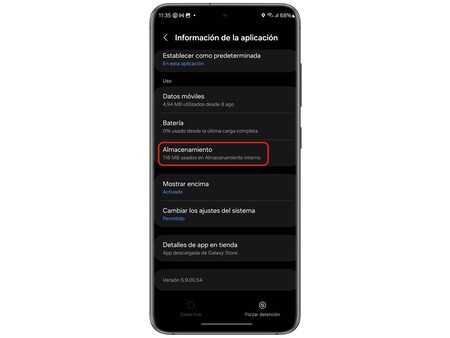 Borrar datos app Teclado Samsung