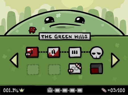 'Super Meat Boy: The Game'. Team Meat nos muestra The Green Hills, nos da más detalles sobre el juego, y suelta alguna pulla