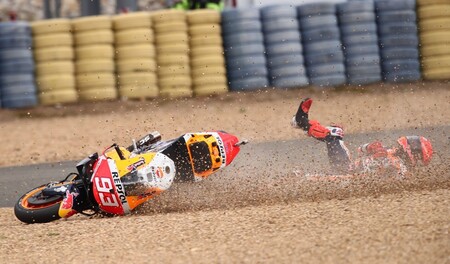 Marc Márquez ya es el piloto que más se ha caído del mundial de MotoGP pese a haber corrido dos carreras menos