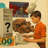 Em 1993, ele tomou um golpe do dono de uma loja de computadores; só agora, ele montou o computador com que sonhava