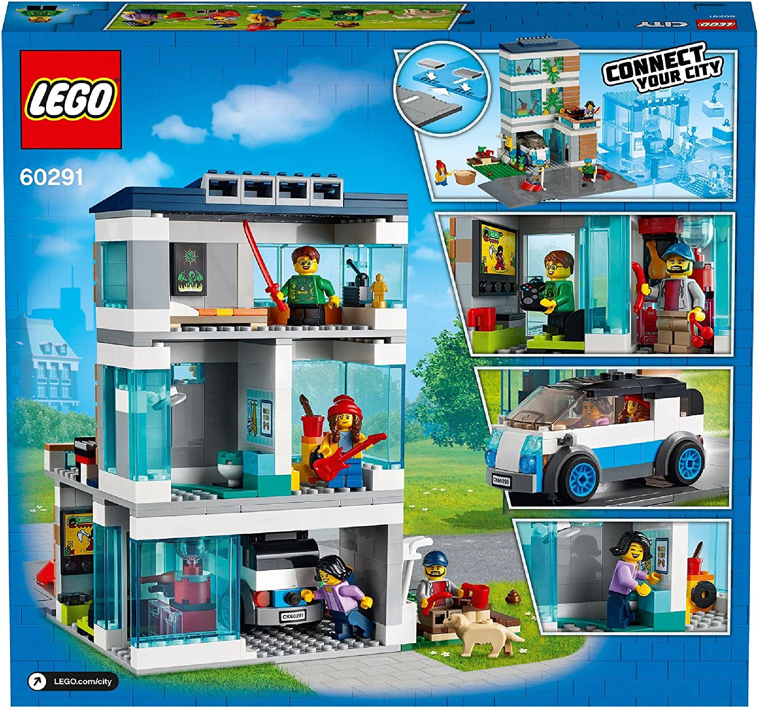 Set de Construcción Casa Familiar con Mini Figuras LEGO City My City