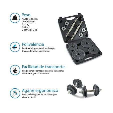 Kit Mancuernas 20 Kg Musculacion Corength