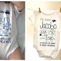 "Mi primer body": una bonita manera de tener para siempre los datos de tu bebé al nacer 