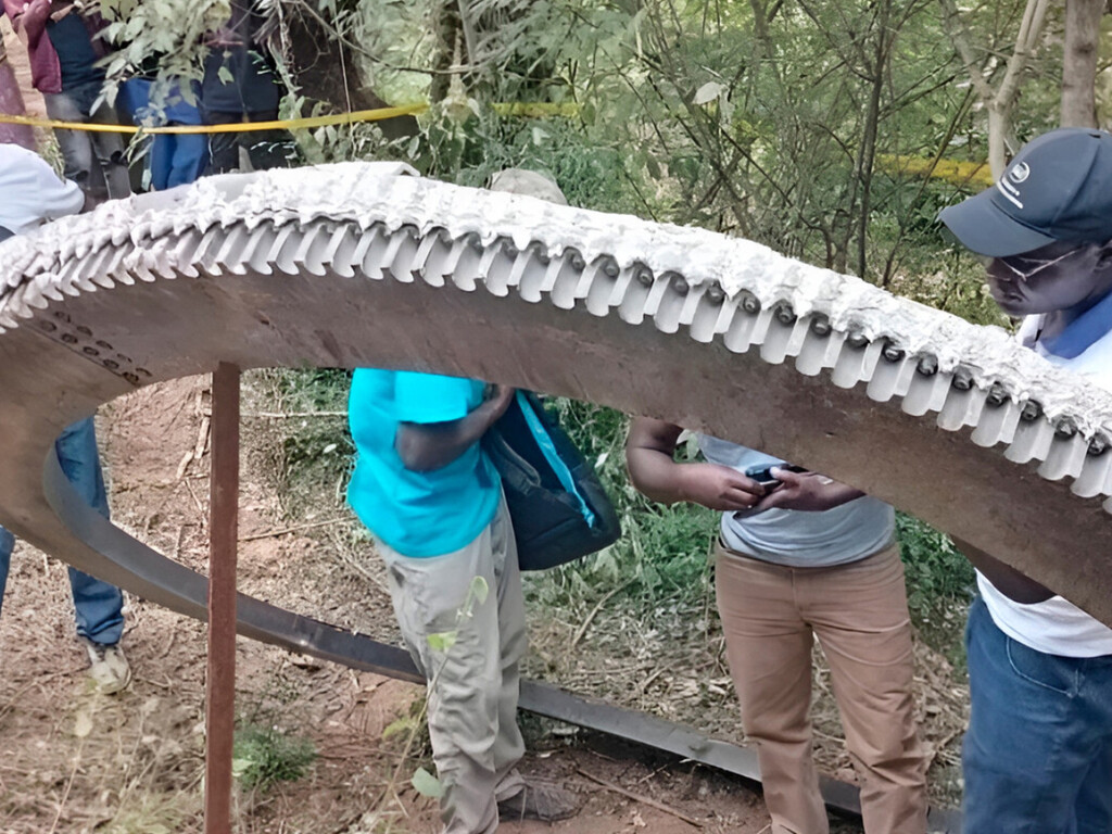 Un anillo metálico de media tonelada cayó del cielo hace más de un año y nadie sabe todavía de dónde vino