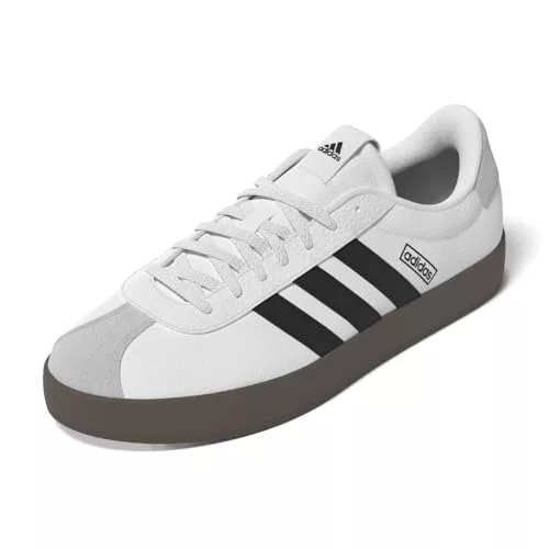 adidas Mujer Vl Court 3.0 Shoes, Cloud White/Core Black/Grey One, 38 EU