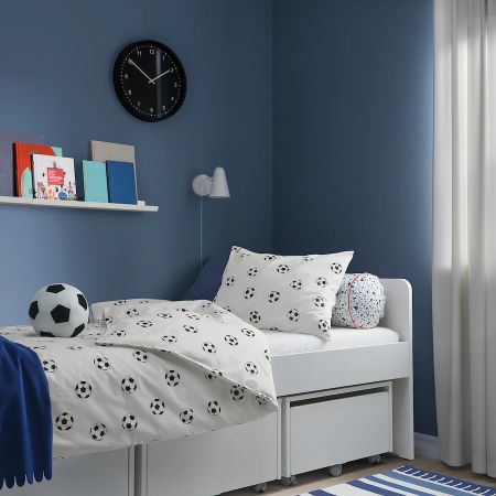 Funda nórdica +funda almohada, motivo balón de fútbol150x200/50x60 cm