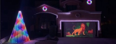 El impresionante espectáculo de luces inspirado en Disney que montó un padre en su casa para la época navideña