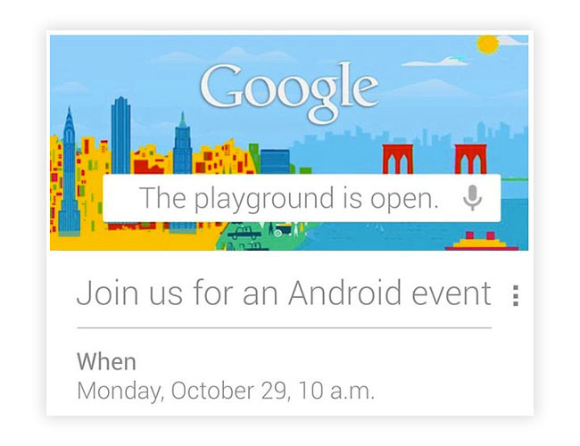 Google: The playground is Open. 29 de Octubre 2012