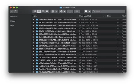 macOS Catalina ステッカー フォルダー