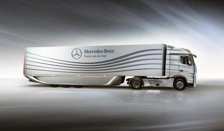 Mercedes presenta el Aero trailer, 18% menos resistencia aerodinámica, 5% menos consumo