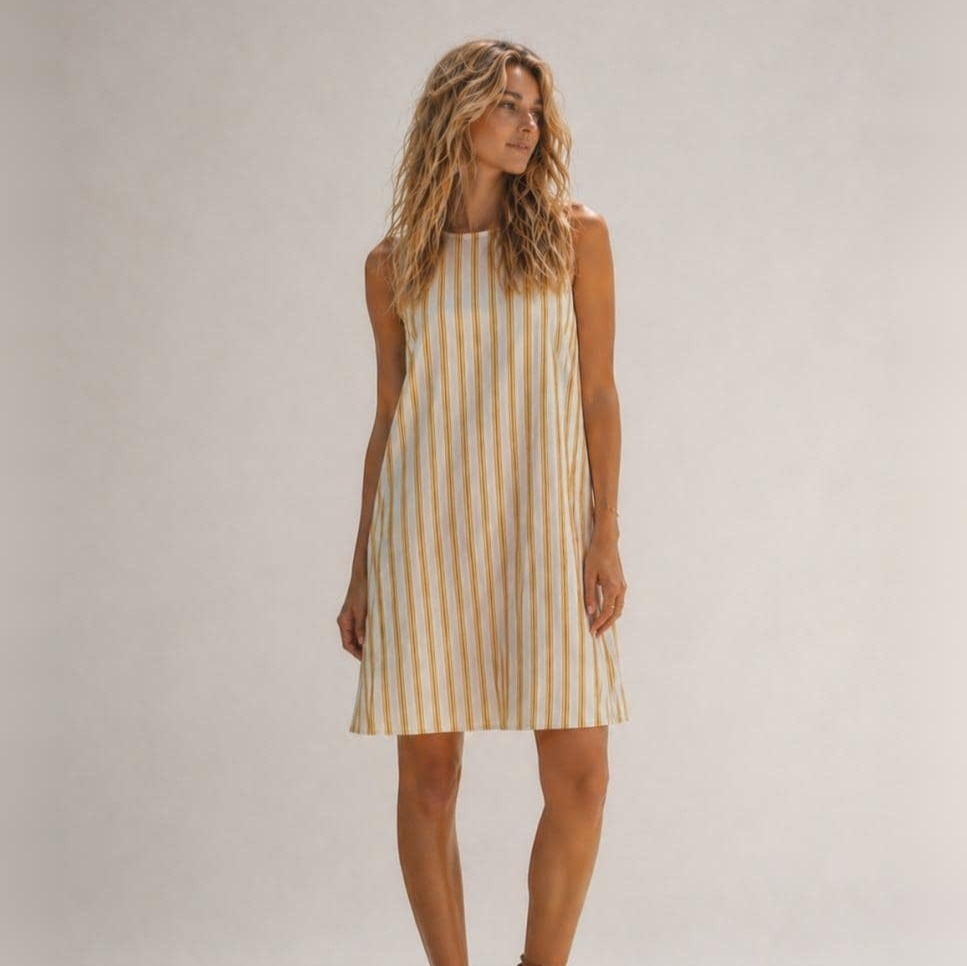 Vestido corto sin mangas de lino Vila

