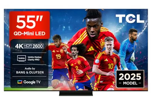 TCL 55Q7C 55" QD-Mini LED, 4K HDR Premium 2600, Smart TV with Google TV (Dolby Vision IQ & Atmos, CrystGlow HVA Panel, Motion Clarity Pro 144Hz, Game Master) [Energy Class F]