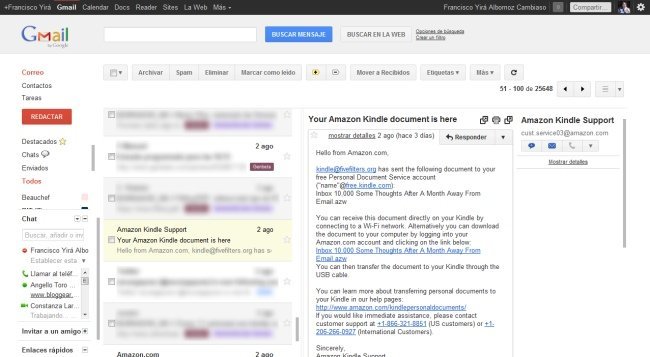 Panel de vista previa en Gmail