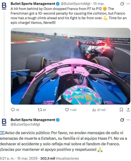 Colapinto Ocon China F1 2026