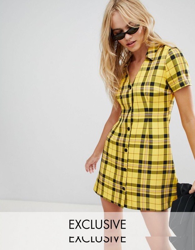 Asos Cuadros Vestido